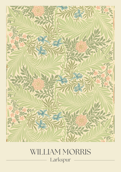 Floral and botanical print by William Morris, evoking the style of his wallpapers.