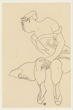 Woman in Fashionable Dress, Egon Schiele, 1918