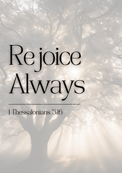 1 Thessalonians 5:16 Bible Verse Wall Art