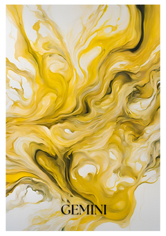 Vibrant Gemini Colors in Abstract Style