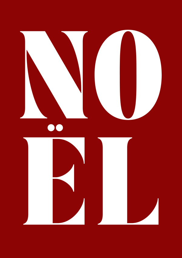 Noël Typography Graphic Print