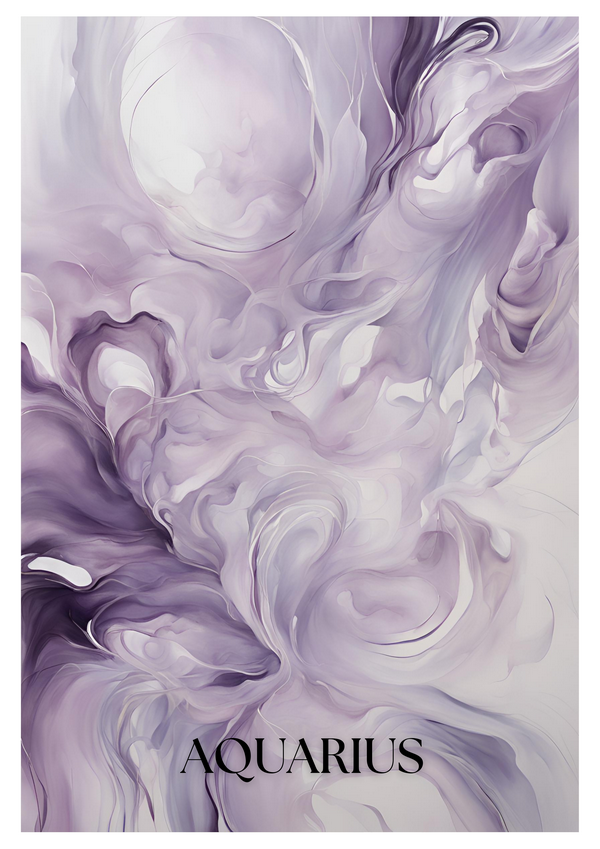 The zodiac's water-bearer in stunning modern abstract