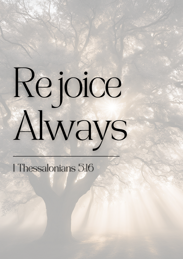 1 Thessalonians 5:16 Bible Verse Wall Art