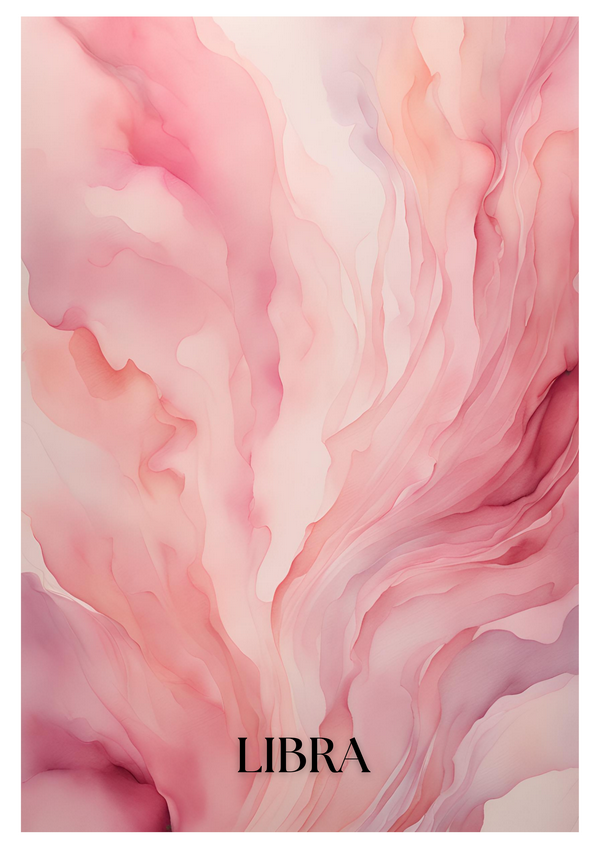 Stylized Libra Watercolor Poster
