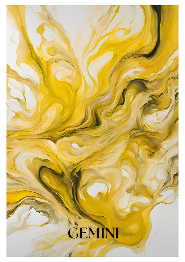 Vibrant Gemini Colors in Abstract Style